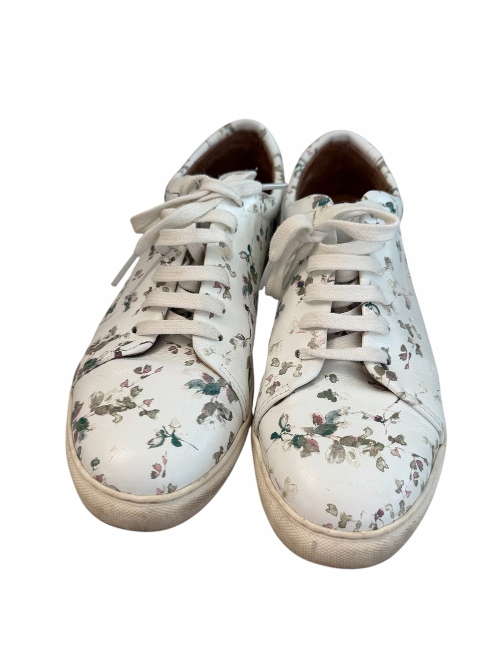 J. Jill Women’s White Floral Low-Top Lace Up Sneakers Sz 8 GUC